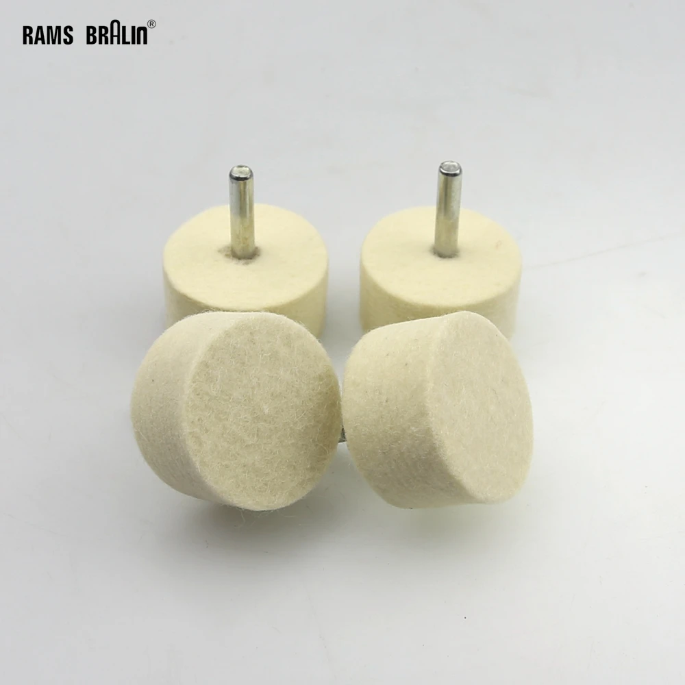 Rotary Tools 100 x MEDIUM Wool Felt point polisher rotary burrs tools polishing bob 3mm Shaft