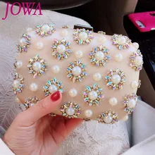 2019 جديد تصميم المرأة مساء أكياس الإجتماعي اللؤلؤ يزين حقيبة يد الزفاف حزب البسيطة مخلب ليلة محفظة سلسلة حقائب كتف(China)