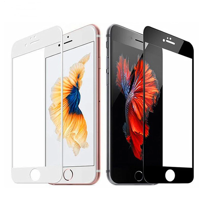 3D закаленное стекло защитная пленка для iPhone 7 6 6S 8 Plus 6X7 Plus|Защитные стёкла и
