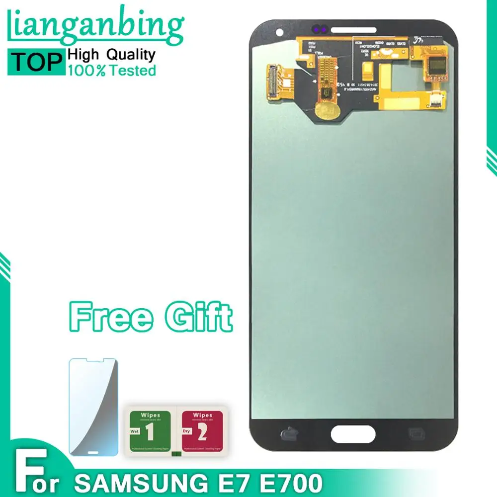 ЖК-дисплей Super AMOLED 5 дюйма для SAMSUNG GALAXY E7 с сенсорным экраном и дигитайзером E700 E700F