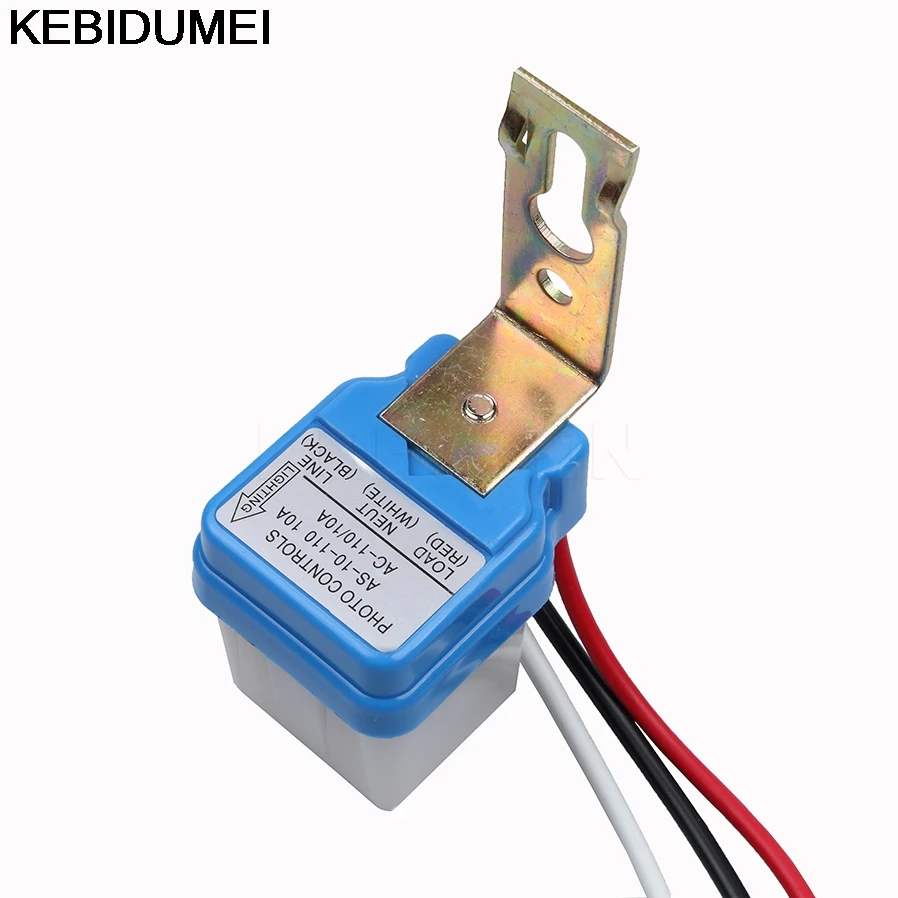 

1pc Sensor Switch Automatic Auto On Off 110V 220V Photocell Street Light Switch DC AC 12V 50-60Hz 10A Photo Control Photoswitch