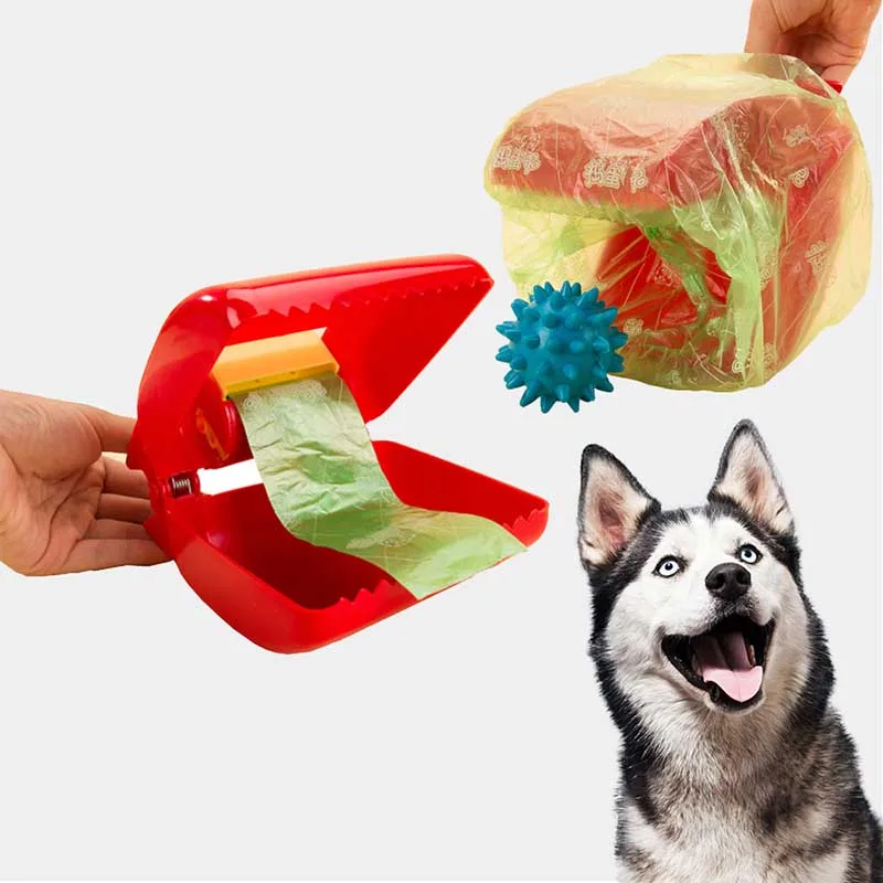 OUYXR портативный собачий совок, совок для домашних животных, совок, зажим для пикапа, инструмент для легкой очистки, аксессуары для домашних животных, для чистки туалета, совок