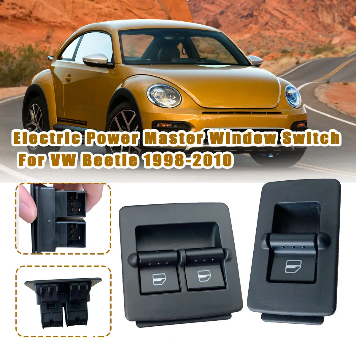 

Car Electric Master Window Control Switch 1C0 959 855 A 1C0959855A For Volkswagen For VW Beetle 1998 1999 2000 2001 2002 - 2010