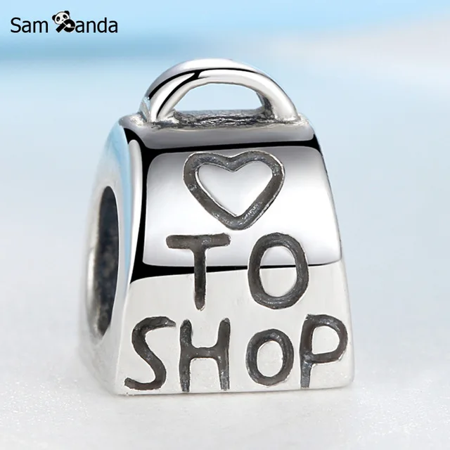 

Sam Panda Authentic 100% 925 Sterling Silver Beads Charms Antique Handbag Bead Fit Women Bracelets & Bangles DIY Jewlery SS0377