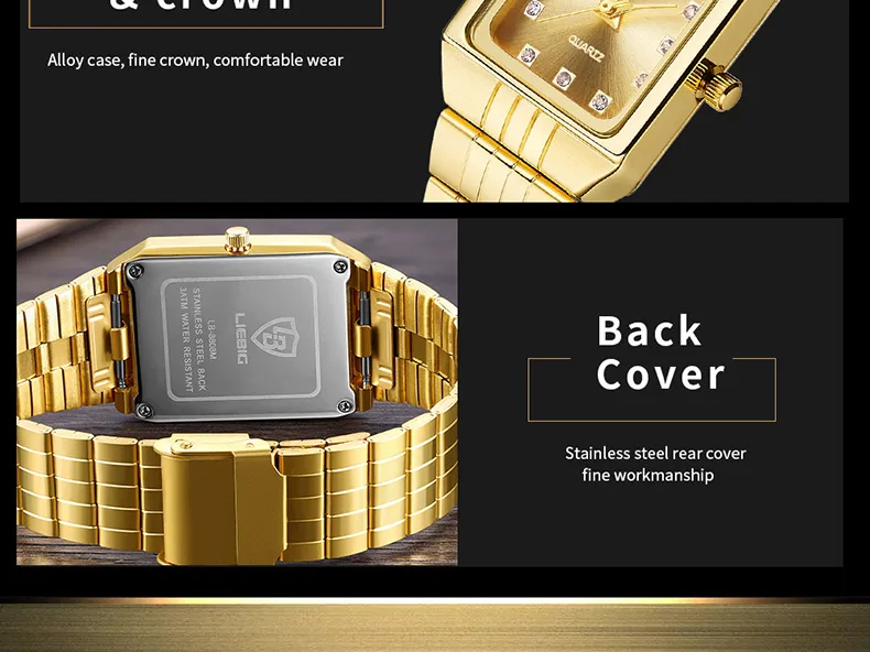 SKMEI Лидирующий бренд роскошные золотые мужские женские кварцевые часы женские мужские наручные часы Relogio Masculino Feminino 8808
