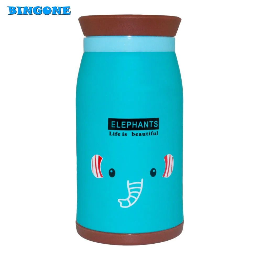 Kualitas Tinggi 260 ML Lucu Hewan Anti Bocor Stainless Steel Vakum