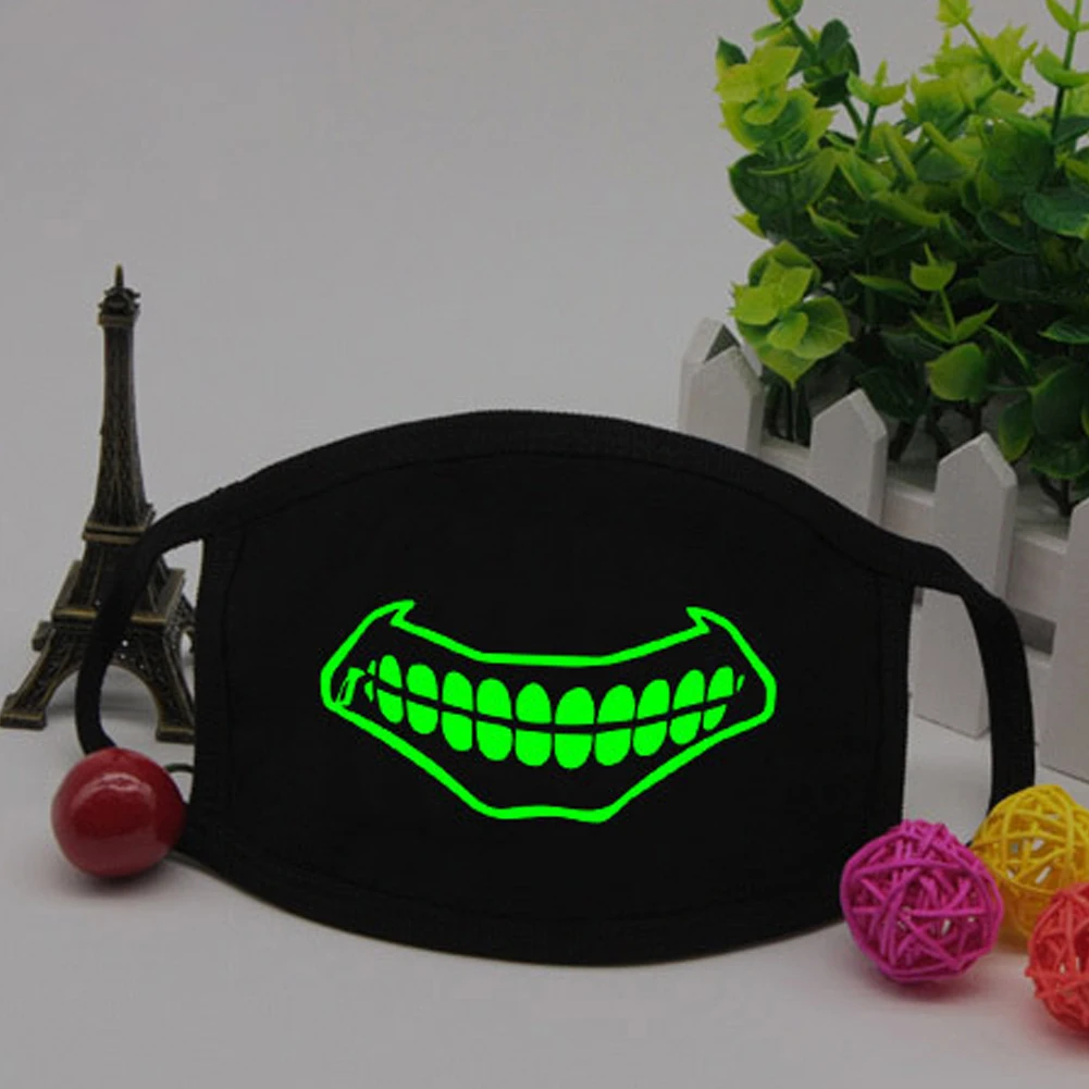 

Men Women Outdoor Cycling Anti-Dust Cotton Mouth Face Mask Glow in the Dark Mask