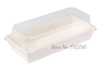 

19*8.5*6.5CM Burrito Baco Wrap box Transparent Square Sandwich box Puff cake packing boxes 200 pcs/lot