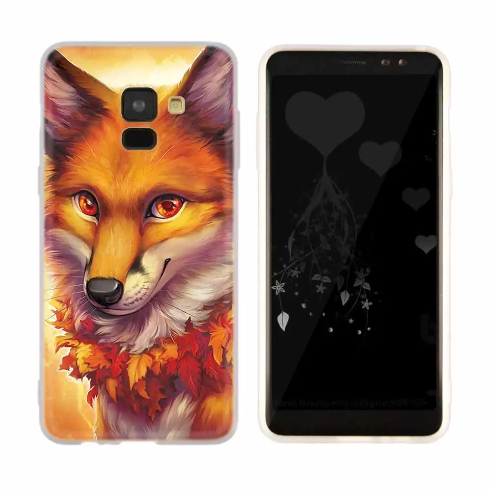 as the picture 07 Чехол силиконовый чехол для samsung Galaxy A6 A8 A9 A7 A5 A3 плюс A6S Star аниме забавные foxs милые носки - Цвет: as the picture 07