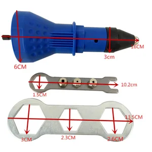 Электрический заклепочный гаечный пистолет инструмент для клепки беспроводной клепальный Дрель адаптер вставка гайка инструмент Многофункциональный гвоздь пистолет авто заклепки Новый - изображение