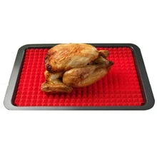 Silicone Baking BBQ Pastry Mat Tools Kitchen Utensils Household Pyramid Pan Fat Reducing Textured Non Stick Pizza Cooking Mats