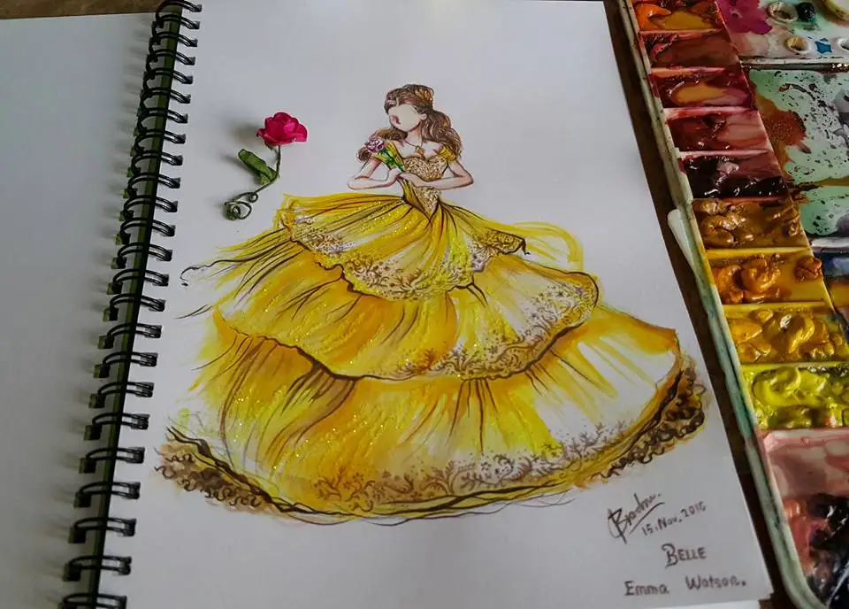 Wowbridal Beauty and the Beast 2017 милое платье кинематеса блесток бисером органзой