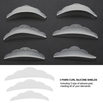 

Curl Silicone Protection Pads 3 Pairs/set Waterproof Eyelash Glue Lifting Curling Eyelash Extension S M L Eye Makeup Eyelashes