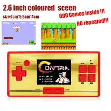 High quality 2.6 inch Preload 600 Classical Different Mini Games Handheld Game Console Game Player support many classical Games