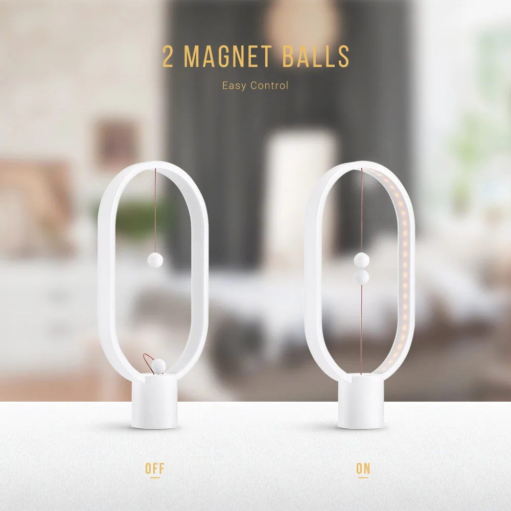 

Heng Balance Table Lamp LED Night Light Indoor Decoration ABS Material Lovely Desk Light 48pcs LEDs Brightness Night Light USB