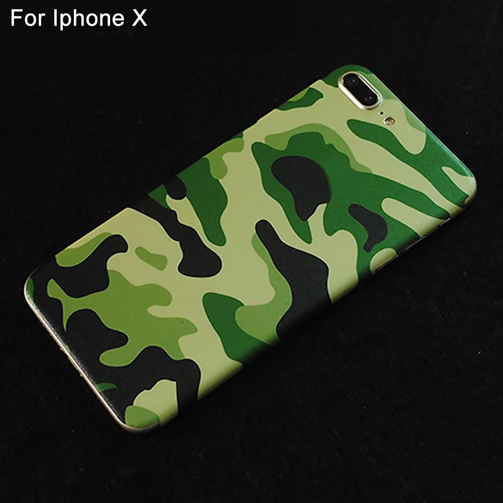 For IPhone 8 Protective Skin Cover PVC Portable Back Adhesive Accessories Full Body Anti-scratch Phone Sticker Shock-absorbing - Цвет: Green For Iphone X