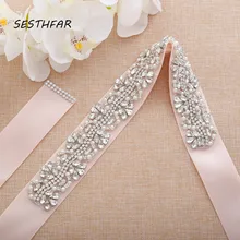 Свадебный пояс со стразами с жемчугом серебро хрустальные бусины Стразы пояс невесты для свадьбы выпускного вечера платье J151