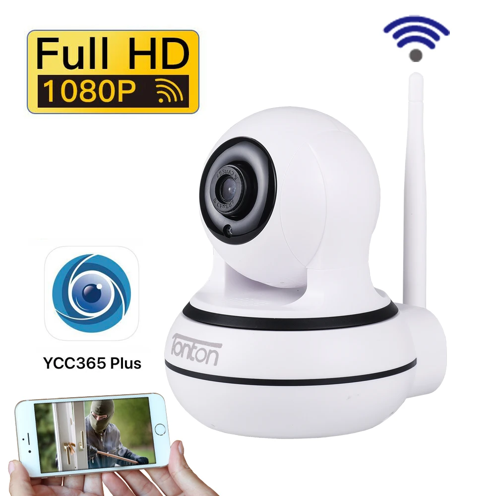 Беспроводная ip камера Tonton 1080P домашняя видеонаблюдения WiFi двухсторонняя аудио