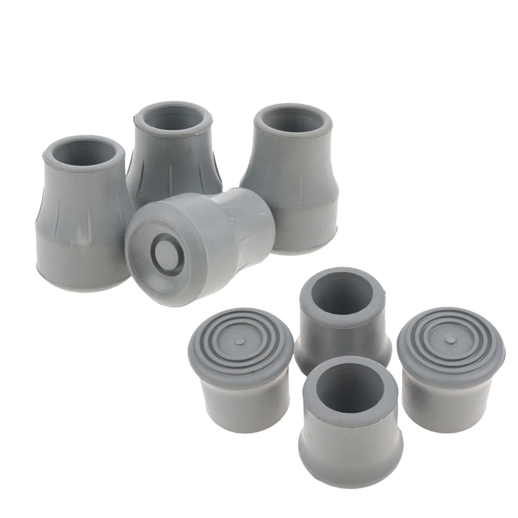 8Pcs Rubber Tip End Cap Hiking Walking Stick Trekking Pole Covers