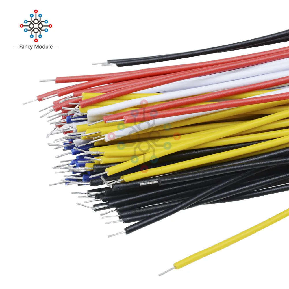 100 шт. 20 см Новый Solderless Гибкая Макет перемычки кабели провода с электролитическим покрытием цвета два конца олово покрытием