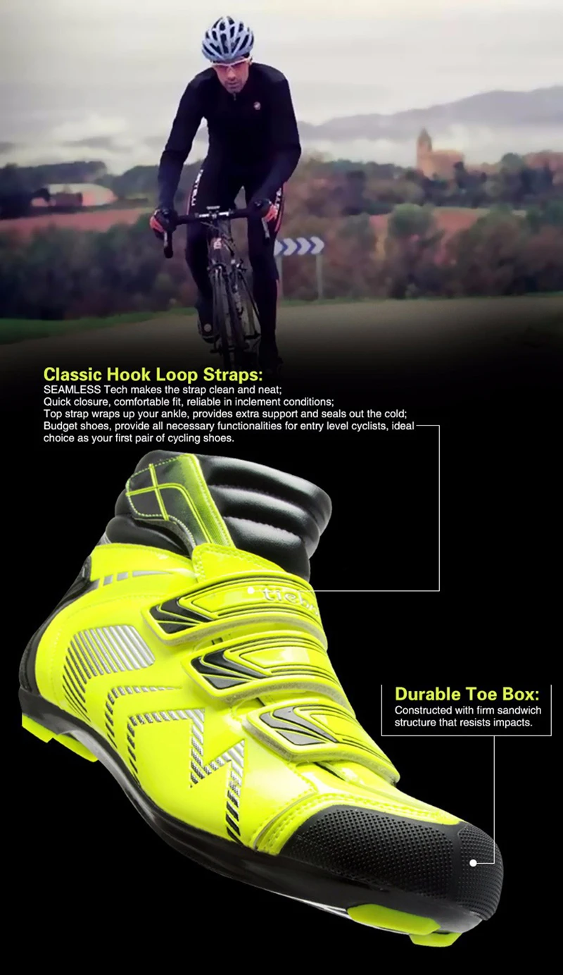 Tiebao/зимняя обувь для велоспорта; zapatillas ciclismo carretera; Нейлоновая подошва; теплые велосипедные кроссовки; самоблокирующиеся зимние ботинки для велоспорта