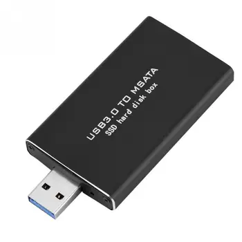 

SSD Hard Disk Enclosure USB3.0 to MSATA 120G Black support a high speed of data transmission