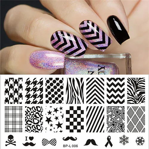 BORN PRETTY Nail Art шаблонные штампы пластина Весенняя серия цветок Прямоугольник маникюрная пластина с изображениями для нейл-арта - Цвет: 17924