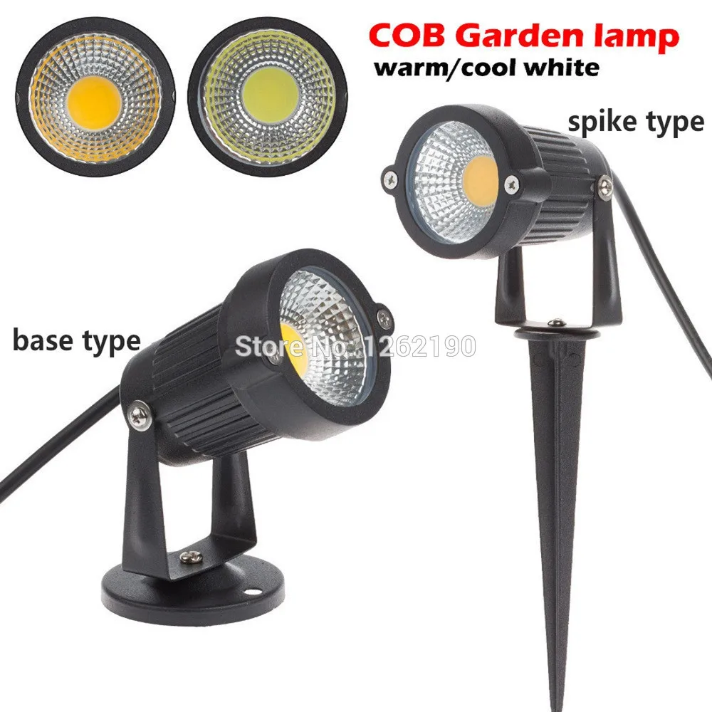 10X Outdoor Garden LED Light 12V 5W COB LED Lawn Spike Light Pond Path Landscape Spotlight