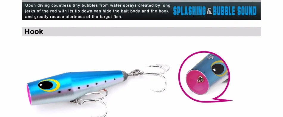 Artesanal de Madeira Luxo Marca Série Huxiao 170 170mm - 220g Popper Floating Lure Natural Sft 21 Esporte e Lazer