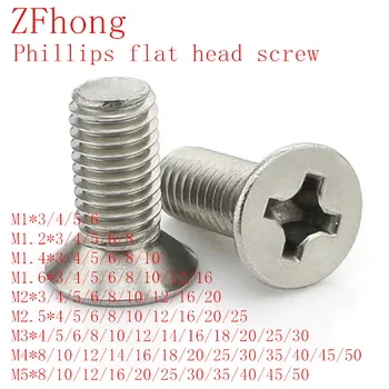 

GB819 DIN965 m1 m1.2 m1.4 m1.6 m2 m2.5 m3 m4 m5 stainless steel 304 phillips flat countersunk head micro machine screw