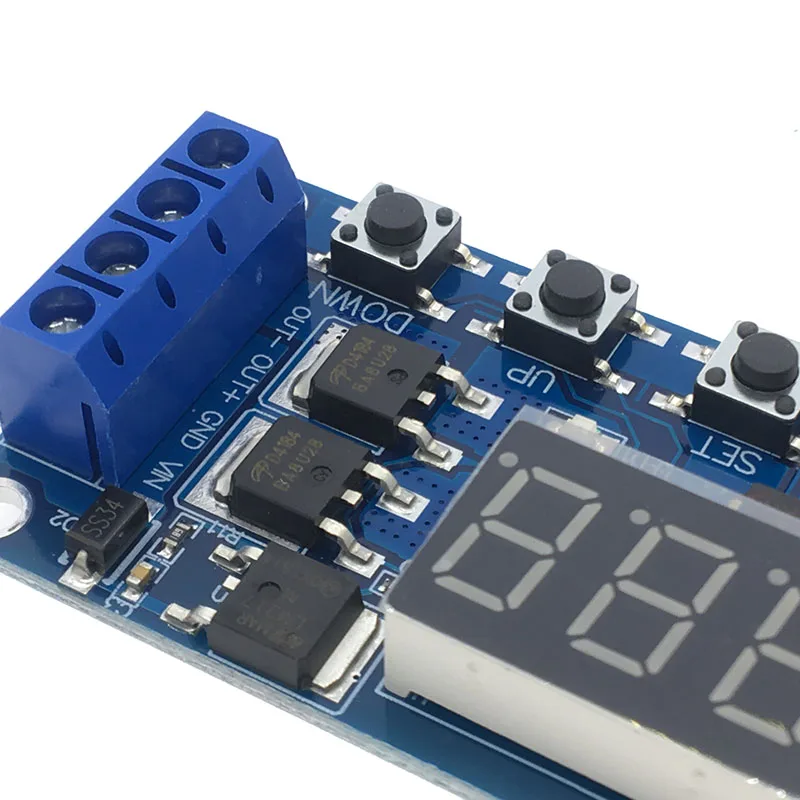 DC 12V 24V двойной МОП трубка светодиодный цифровой реле задержки времени цикл