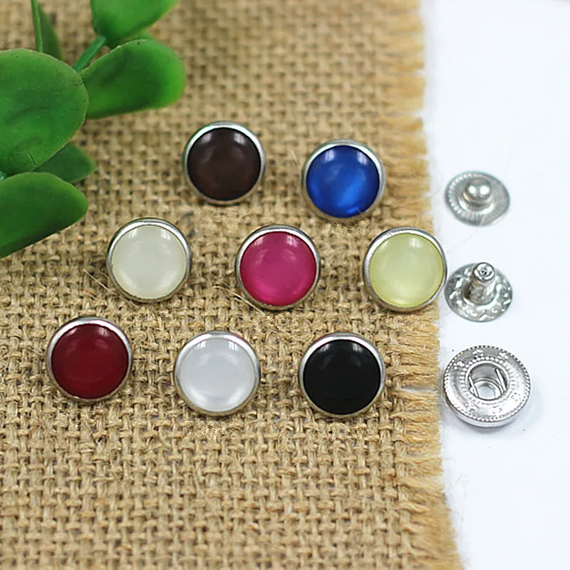 

Free shipping 12mm 50pcs/lot high quality resin bread pearl copper prong snap button bodysuit popper children's clothing button