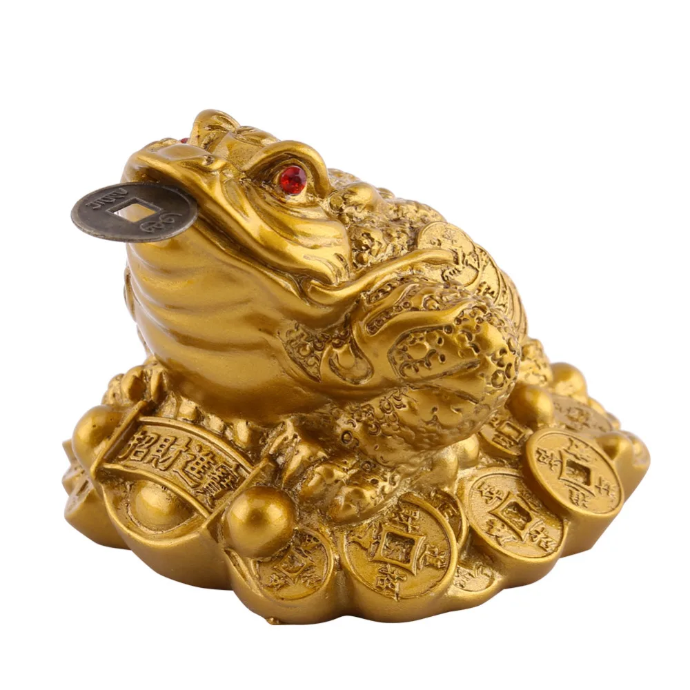 

Chinese Feng Shui Decor Money Lucky Fortune Wealth Frog Toad Coin Home Office Decoration Tabletop Ornaments Good Lucky Gift