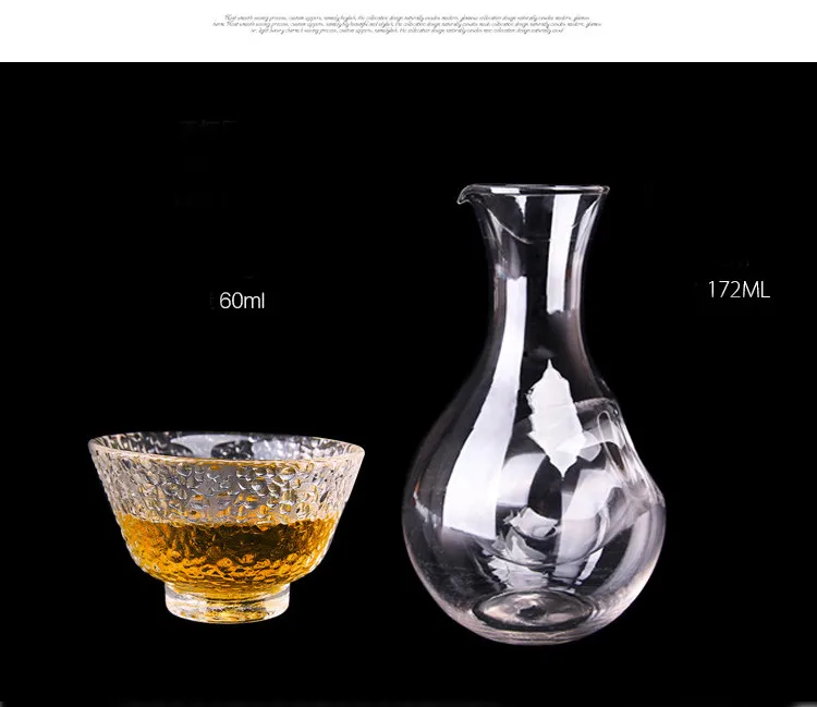 Искусственная выдувная Высококачественная японская дыра для большого пальца графин без свинца Хрустальное стекло Европейский винный шейкер