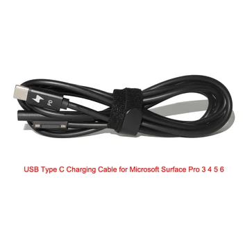 

USB C Type C PD Charging Cable for Microsoft Surface Pro 6 5 4 3 DC Power Supply Adapter Tablet Charger Plug Cord for Surface Go