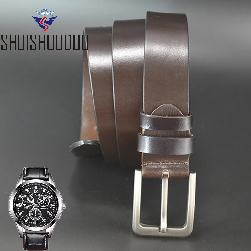 

Leather Dermis Men's Waistband Waist Strap Belt Girdle Smooth Buckle Free shipping