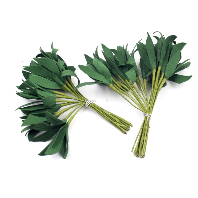 20pcs/lot Artificial Green Foam Leaves Bouquet Wedding Party Decorative