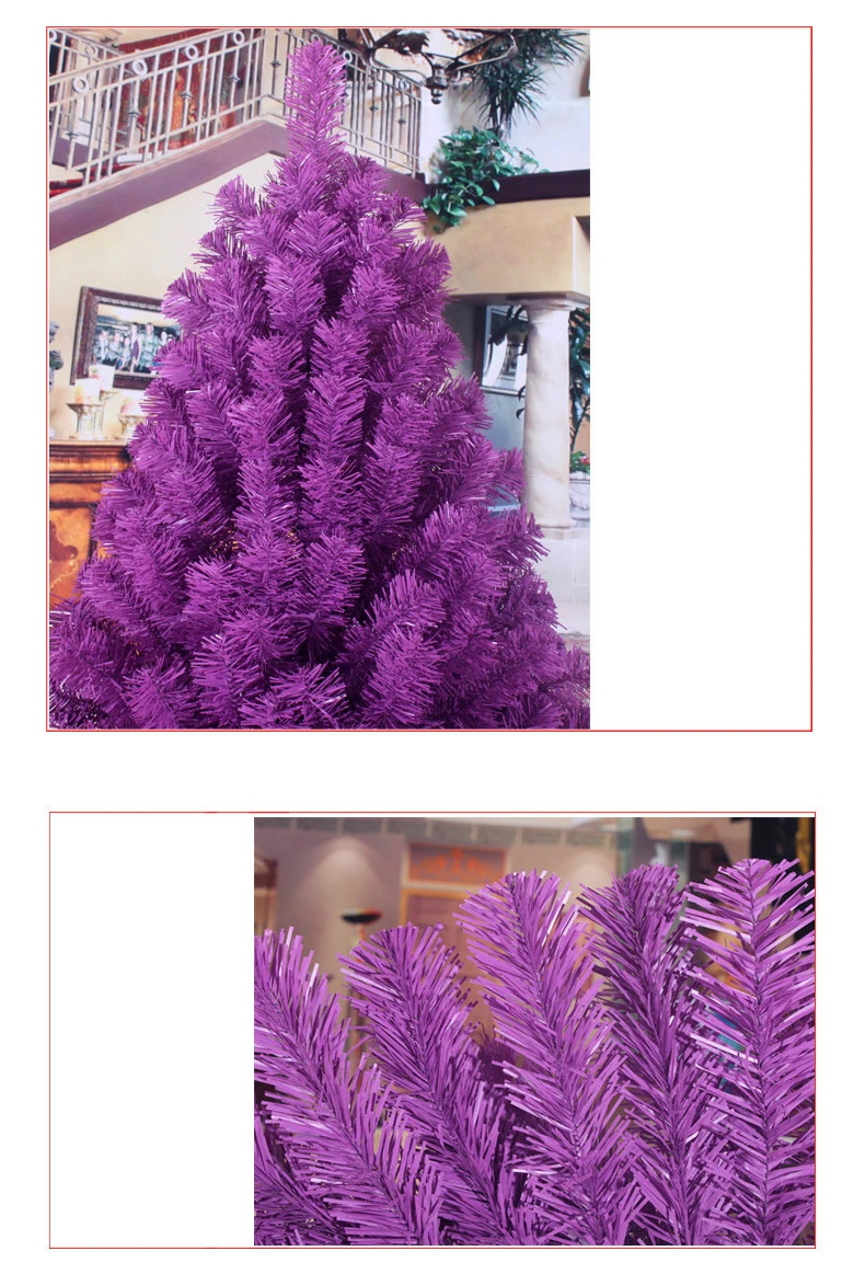 240 см высокий роскошный шифрование фиолетовая Рождественская елка Тяжелая сосна искусственный ПВХ Ximas Рождественские елки Новогоднее украшение