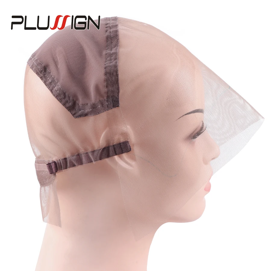 Plussign Full Transparent Swiss Lace Wig Cap For Making Full Lace Wigs With Adjustable Strap Custom Your Own Style Hairnet