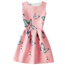 Платье для девочек летние платья для девочек одежда с принтом платье принцессы трапециевидной формы для девочек-подростков на день рождения вечернее платье