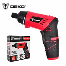 DEKO 3.6 В Электрической Батареи Отвертка Складной Регулируемый cordless screwdriver Mini дрель Бытовая DIY Со СВЕТОДИОДНОЙ
