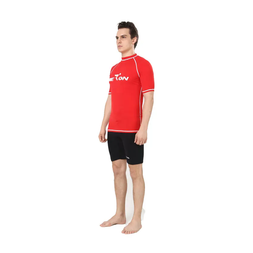 Short Sleeves Rash guards Men's Swim Shirt Surfing Top Vest Surfing Rashguards Swim Clothes Beach Wear (1)