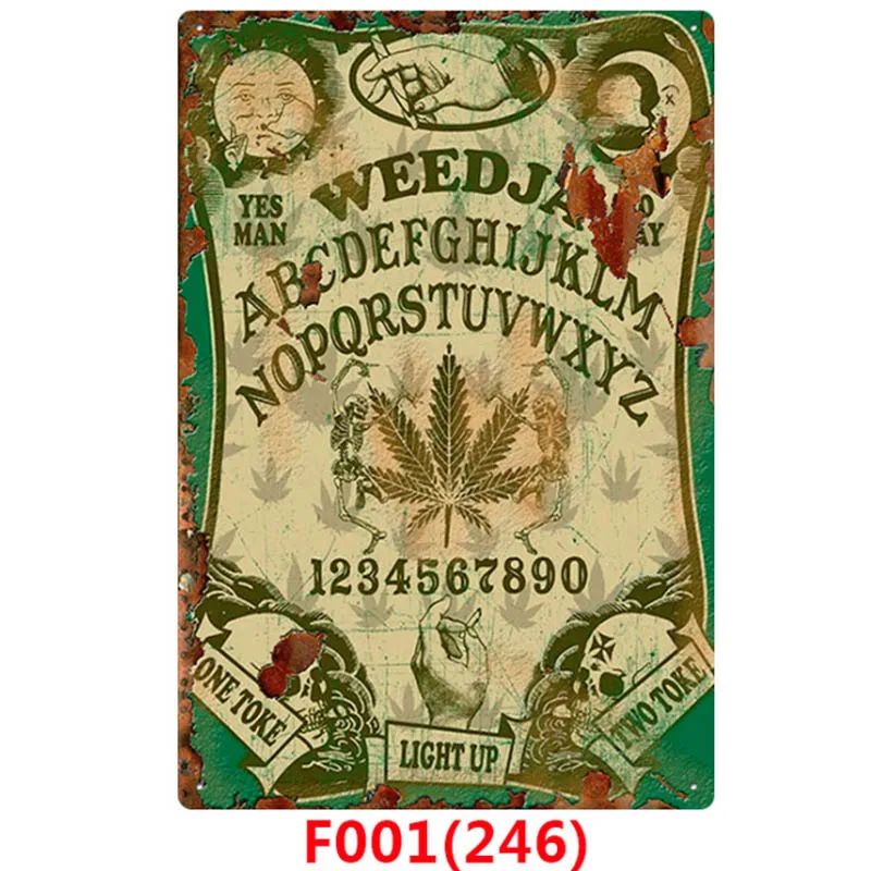 1pc Weed Retro Metal Tin Signs Poster California Vintage Tinplate Poster Bar Cafe Wall Decoration Poster 20*30cm