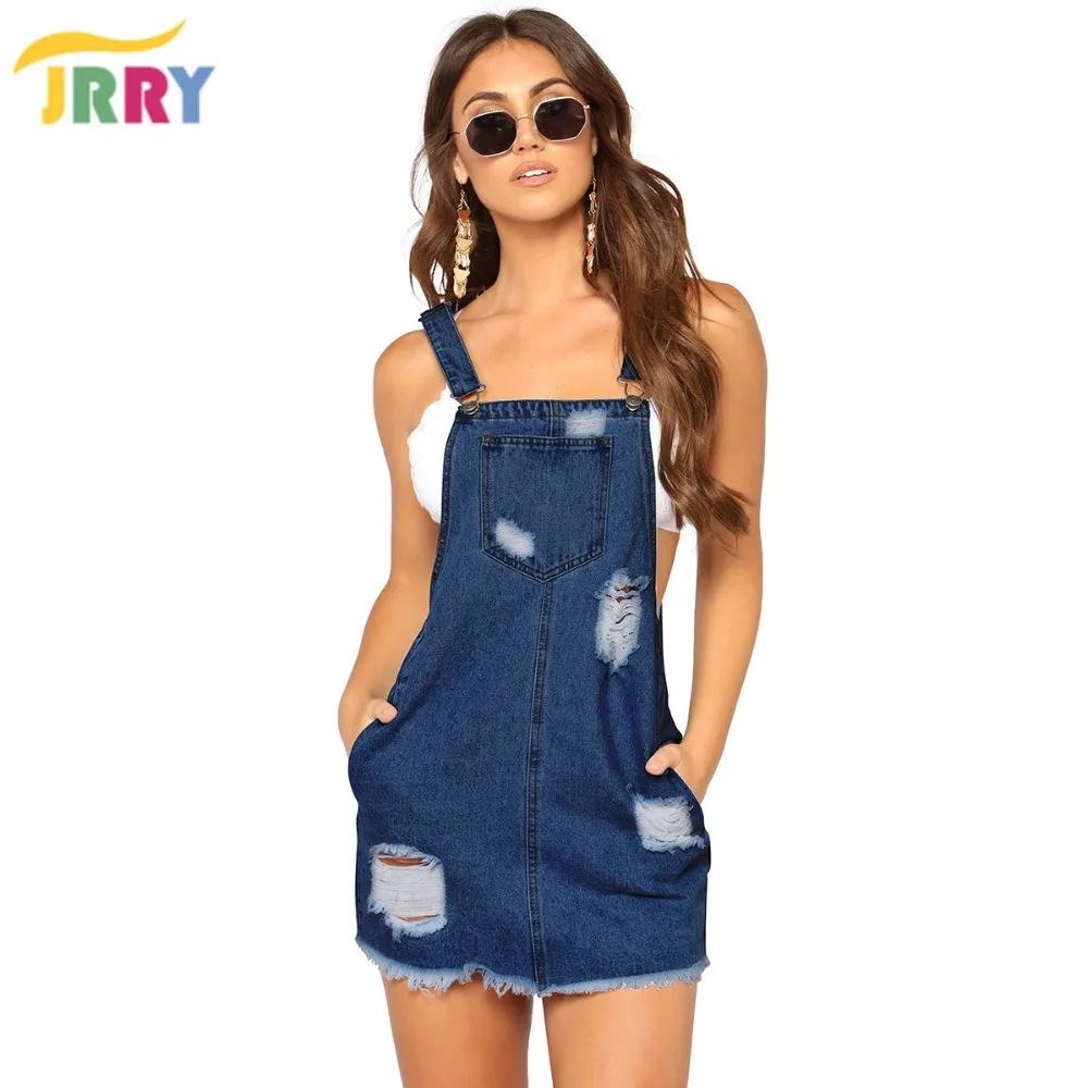 Buy JRRY Casual Spaghetti Strap Women Denim Dresses