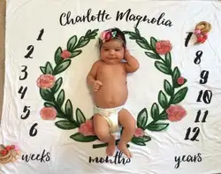 Горячая Детские младенческой Письма Количество цветок пеленать Для ванной Полотенца универсальные конверты для новорожденных реквизит