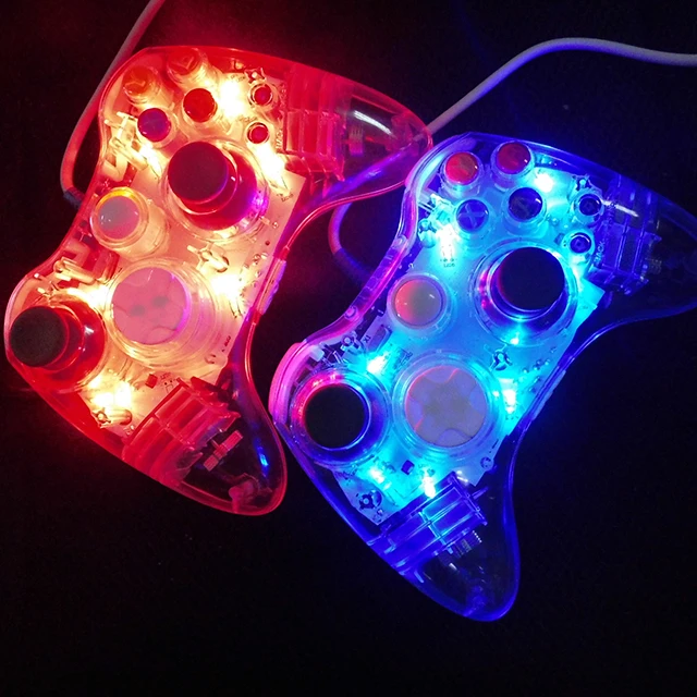 made in shenzhen LED light new design wired gamepad game controller for
