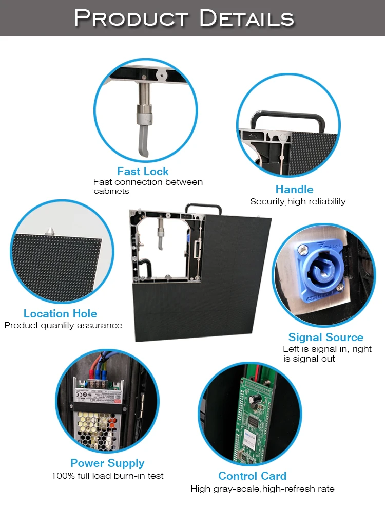 2017 the most popular indoor HD small spacing 2.976mm led display screen P2.976 led display die-casting cabinet video wall
