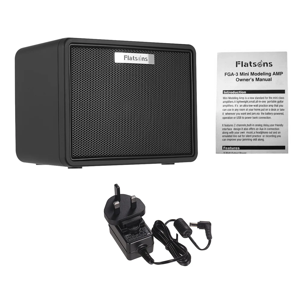

FGA-3 Mini Guitar Amplifier 6*AA batteries USB Power Supply Portable Amp Speaker for Acoustic/ Electric Guitar Ukulele Adapter
