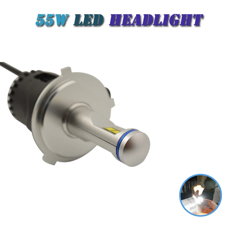 

NEW Arrival! 2PCS H4 55w LED Headlight Bulbs Hi/Lo Beam P hilips Chips 6000K 5000K 4000K 3000K