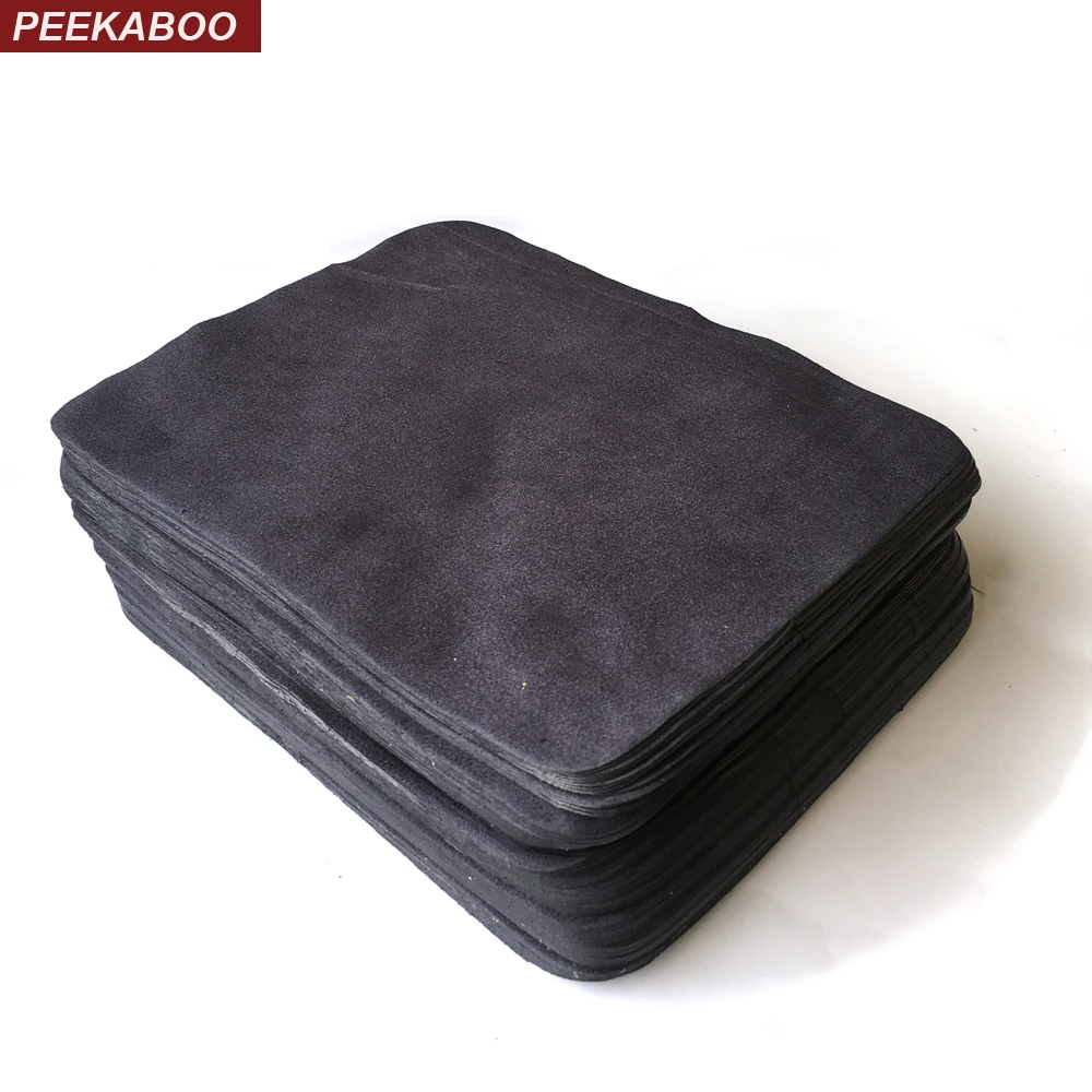 Peekaboo 175mm*145mm black microfiber eyeglass cleaning cloth glasses Faux Suede High Quality customized logo wipes for eyewear